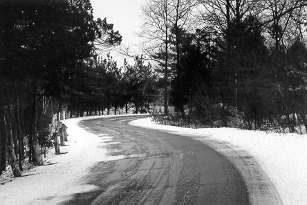 jprphotos winter road black and white